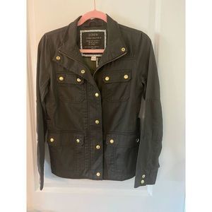 J. Crew  downtown field dark green jacket size XXS NWOT